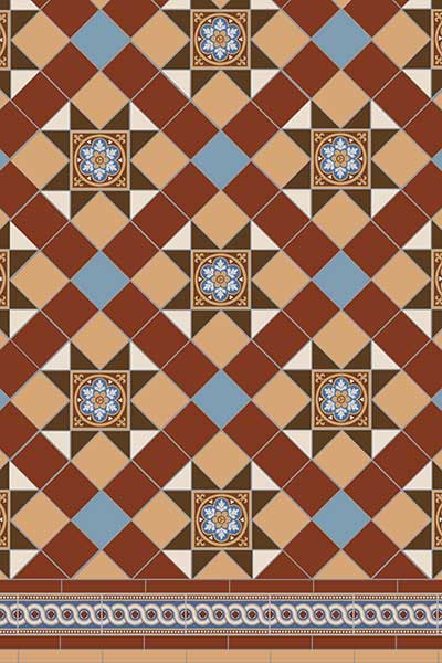 traditional victorian tile pattern 2